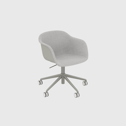 Fiber Armchair Swivel Base with Castors & Gas Lift